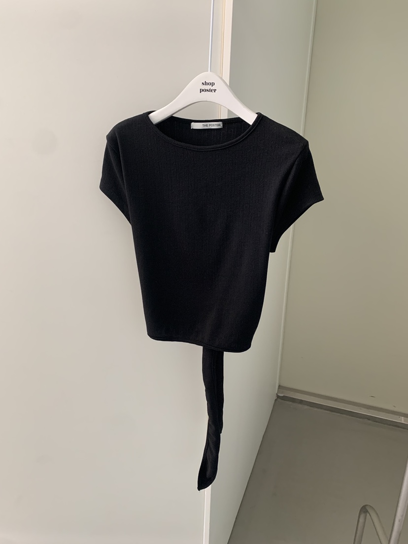 SHOP POSTER韓國直郵女士新品26夏季26春夏時尚熱賣T恤絲帶SHOP_POSTERT恤圖色3