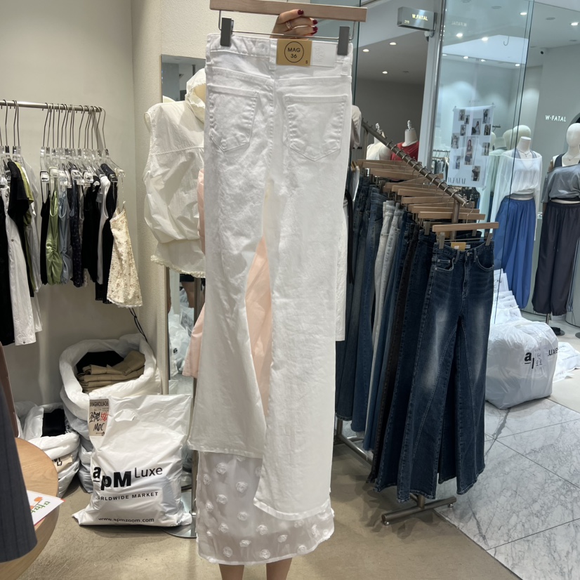 MAGNOLIA36-L韓國東大門直郵女裝新款職業時尚牛仔褲喇叭褲MAGNOLIA36-L牛仔褲
