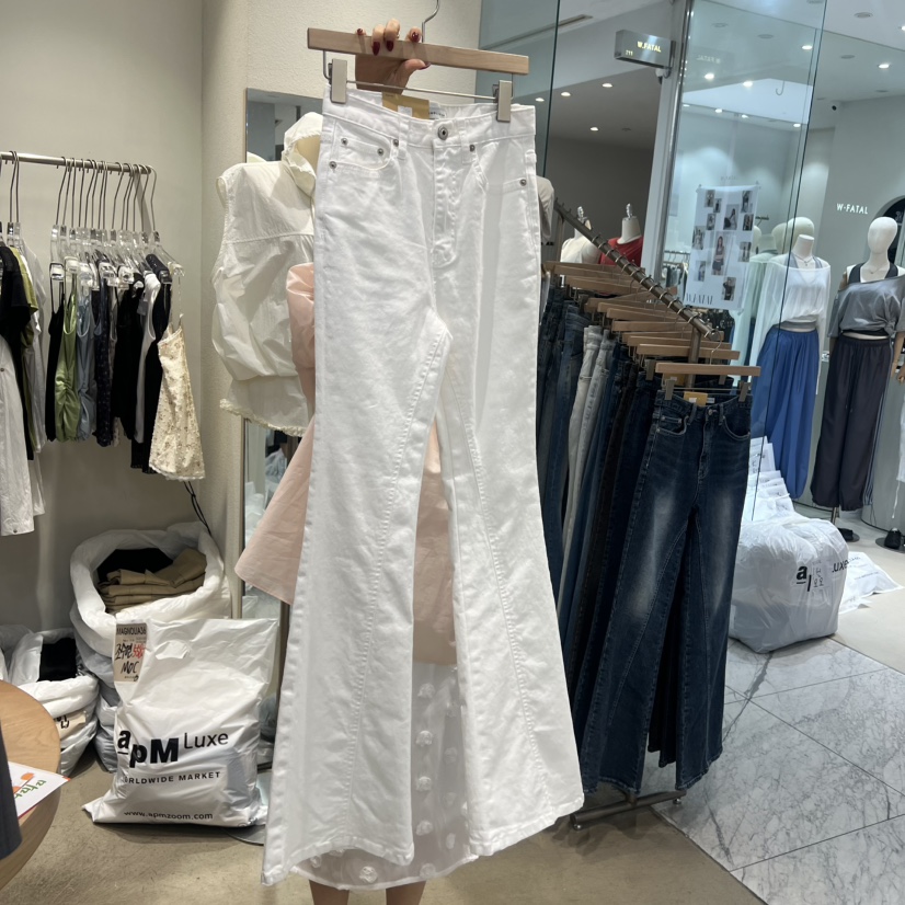 MAGNOLIA36-L韓國東大門直郵女裝新款職業時尚牛仔褲喇叭褲MAGNOLIA36-L牛仔褲圖色1
