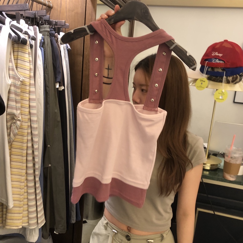 VIRKIN韓國代購女士新款26夏季職業時尚推薦吊帶背心無袖VIRKIN吊帶/背心