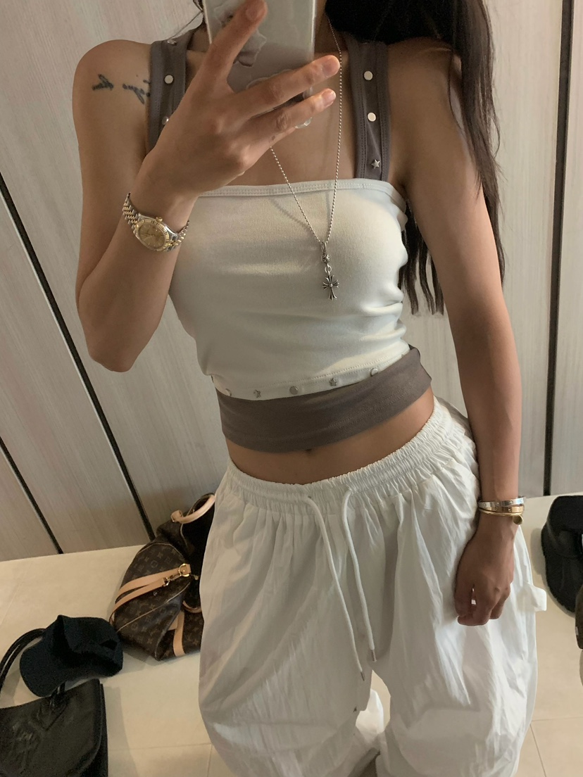 VIRKIN韓國代購女士新款26夏季職業時尚推薦吊帶背心無袖VIRKIN吊帶/背心