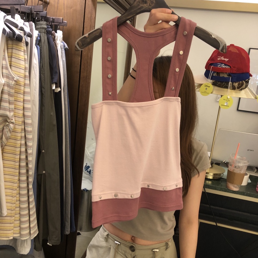 VIRKIN韓國代購女士新款26夏季職業時尚推薦吊帶背心無袖VIRKIN吊帶/背心圖色3