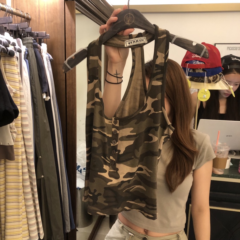 VIRKIN東大門實拍韓國女士新款時尚26夏季熱賣職業吊帶背心VIRKIN吊帶/背心圖色2
