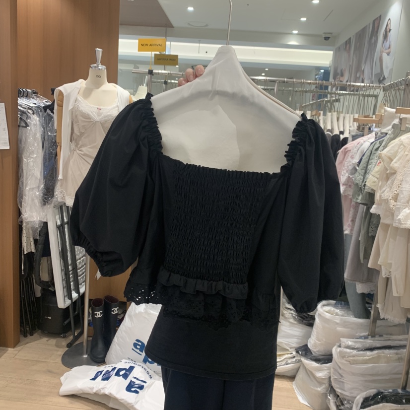 OGI韓國東大門直郵女士新品26夏季26春夏推薦人氣襯衫蕾絲衫FLat OGI襯衫/蕾絲衫
