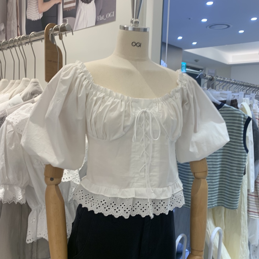 OGI韓國東大門直郵女士新品26夏季26春夏推薦人氣襯衫蕾絲衫FLat OGI襯衫/蕾絲衫圖色1