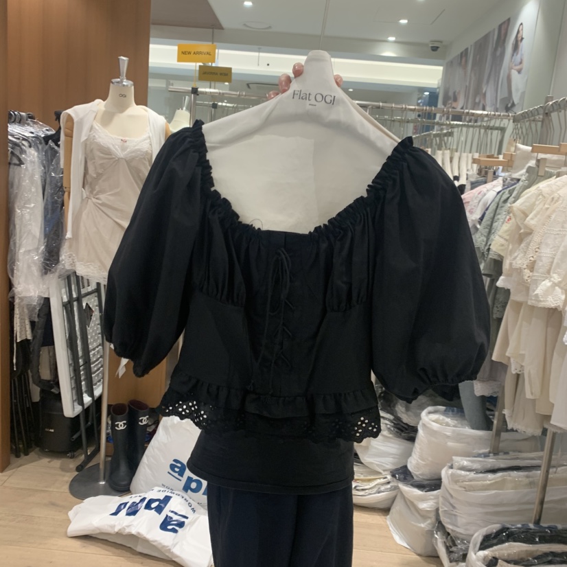 OGI韓國東大門直郵女士新品26夏季26春夏推薦人氣襯衫蕾絲衫FLat OGI襯衫/蕾絲衫圖色2