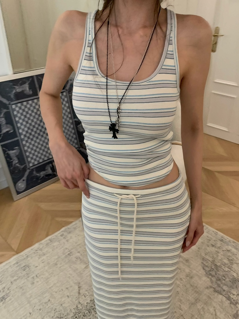 VIRKIN韓國直郵實拍女裝新款推薦熱賣26夏季吊帶背心褶皺無袖VIRKIN吊帶/背心