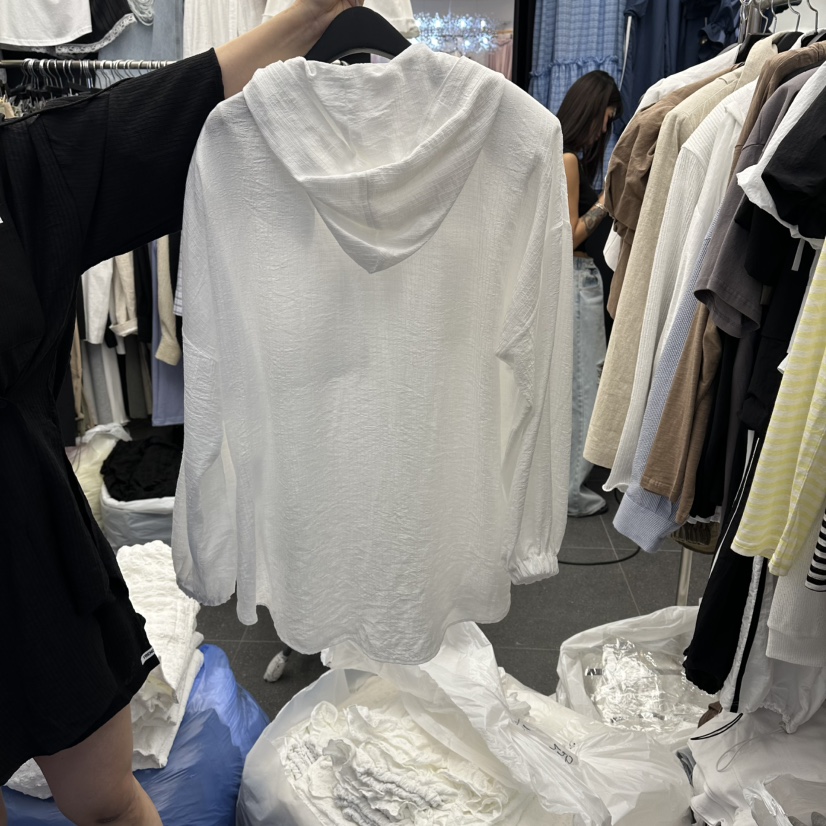 A-DEL韓國東大門代購女裝新品熱賣休閑襯衫蕾絲衫連帽衫A-DEL襯衫/蕾絲衫