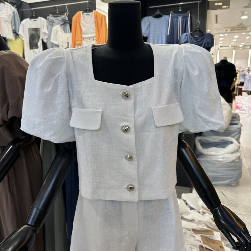 A-DEL韓國直郵女裝新品職業26春夏時尚推薦休閑襯衫蕾絲衫A-DEL襯衫/蕾絲衫圖色1