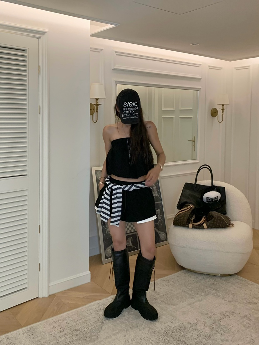 VIRKIN韓國直郵實拍女裝新品26夏季時尚26春夏職業熱賣短褲VIRKIN短褲