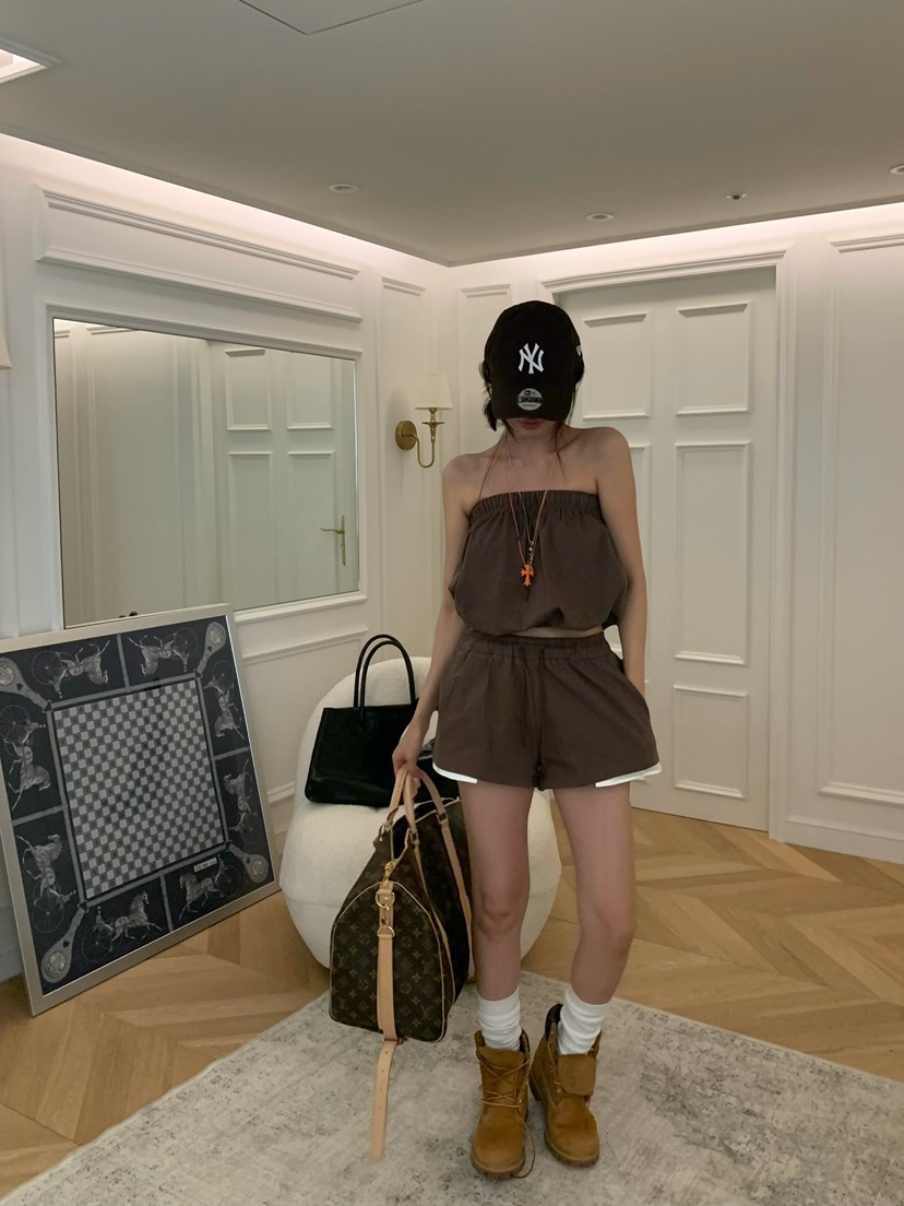 VIRKIN韓國直郵實拍女裝新品26夏季時尚26春夏職業熱賣短褲VIRKIN短褲