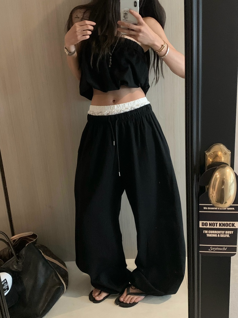 VIRKIN韓國直郵實拍女士新款26夏季26春夏人氣時尚休閑褲VIRKIN休閑褲