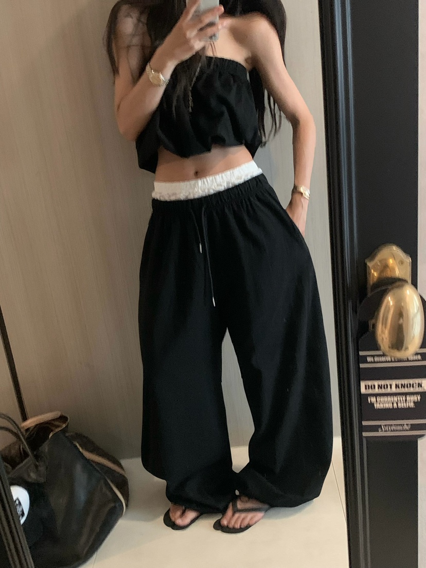 VIRKIN韓國直郵實拍女士新款26夏季26春夏人氣時尚休閑褲VIRKIN休閑褲