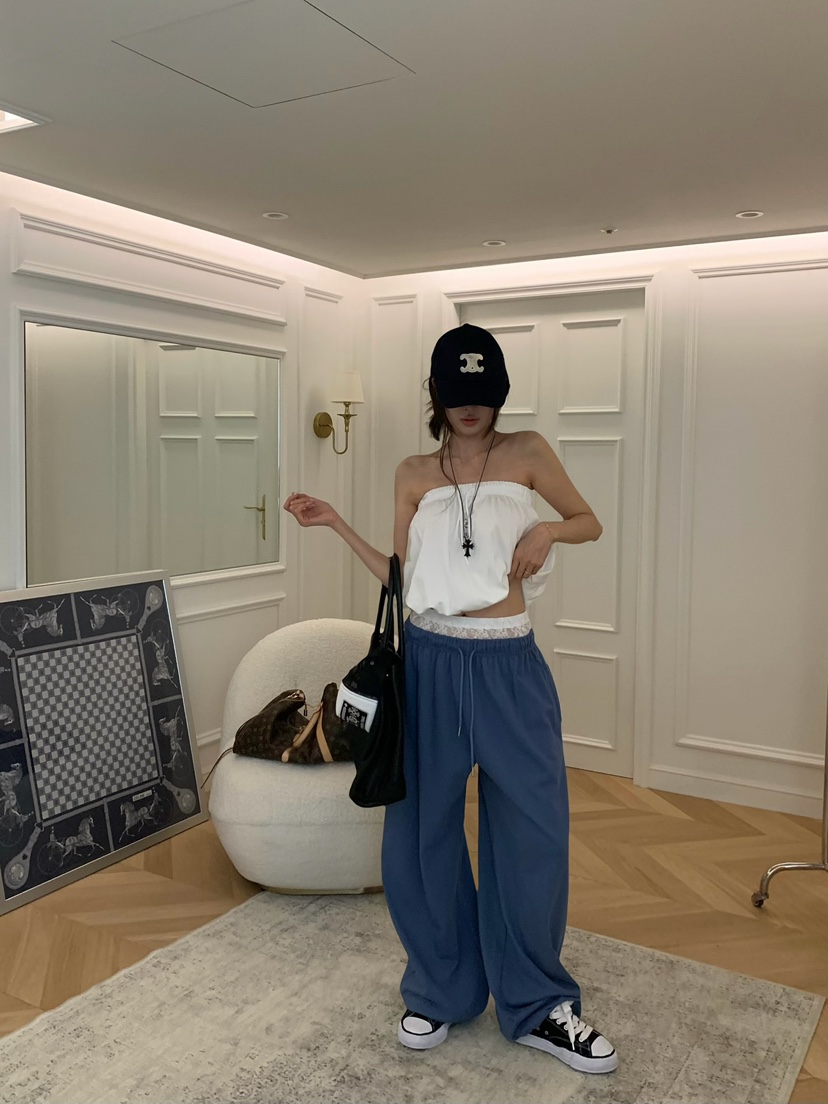 VIRKIN韓國直郵實拍女士新款26夏季26春夏人氣時尚休閑褲VIRKIN休閑褲