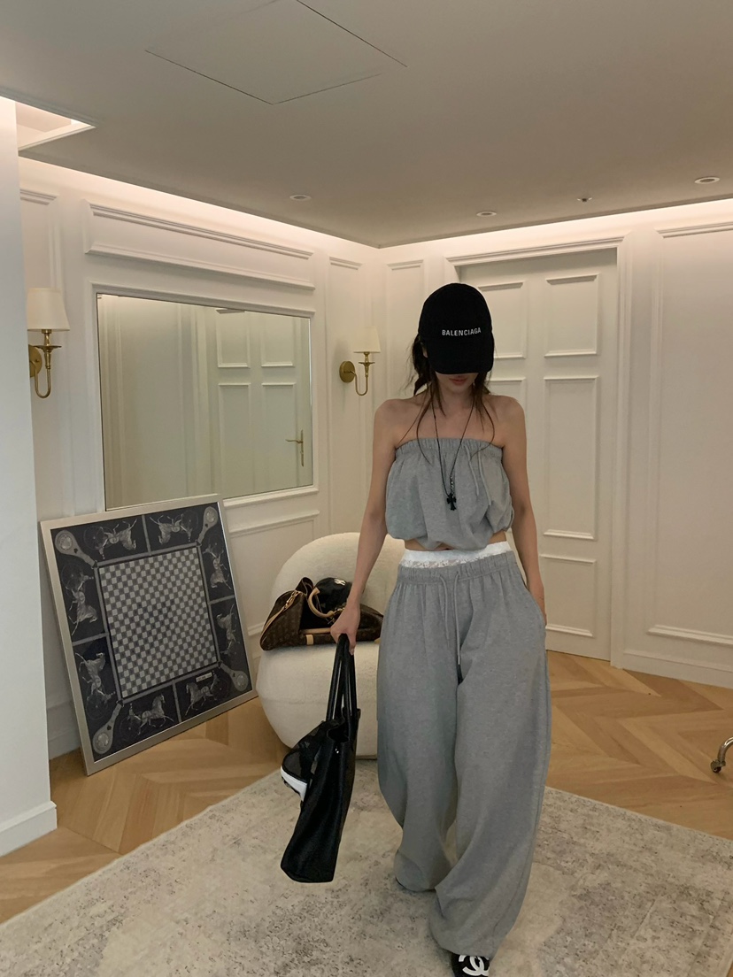 VIRKIN韓國直郵實拍女士新款26夏季26春夏人氣時尚休閑褲VIRKIN休閑褲