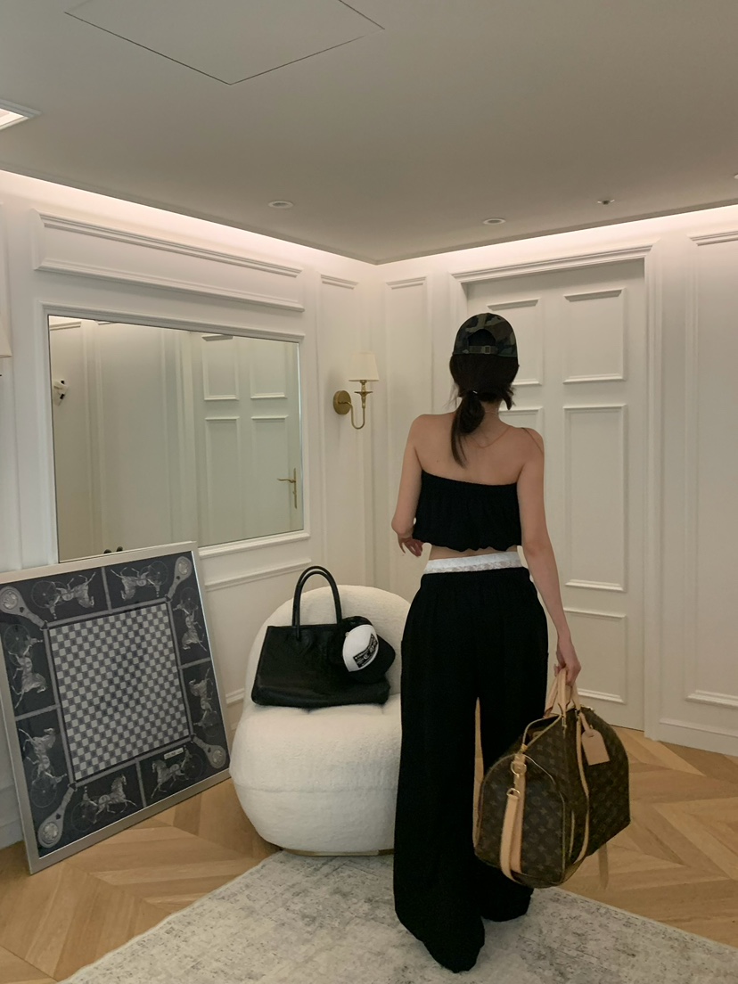 VIRKIN韓國直郵實拍女士新款26夏季26春夏人氣時尚休閑褲VIRKIN休閑褲