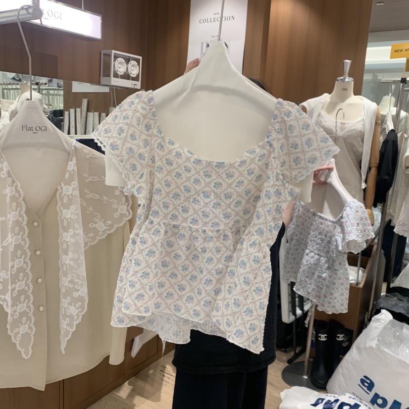 OGI韓國直郵女士新品26春夏人氣熱賣推薦職業休閑襯衫蕾絲衫FLat OGI襯衫/蕾絲衫