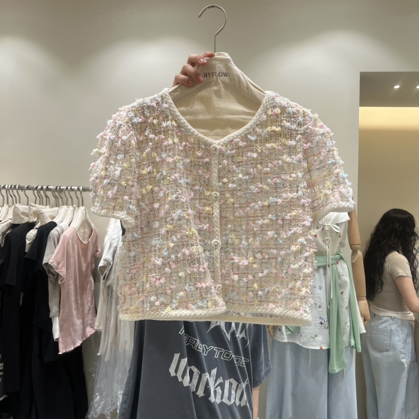BY FLOW韓國直郵實拍女裝新品熱賣時尚休閑26春夏夾克花呢BY FLOW夾克圖色2