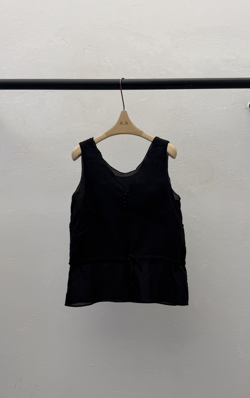 AUTUMN BEIGE-Q韓國東大門代購女士新款熱賣吊帶背心紐扣背心A.b/AUTUMN BEIGE吊帶/背心圖色2