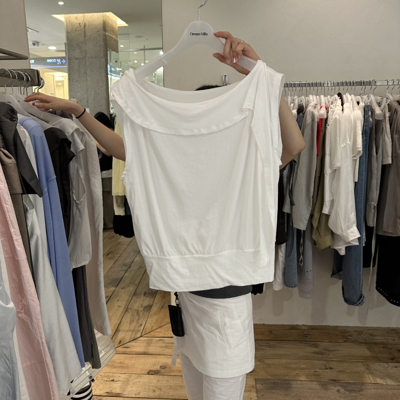 CREAM VILLA韓國直郵女士新品時尚吊帶背心可愛的CREAMVILLA吊帶/背心圖色1