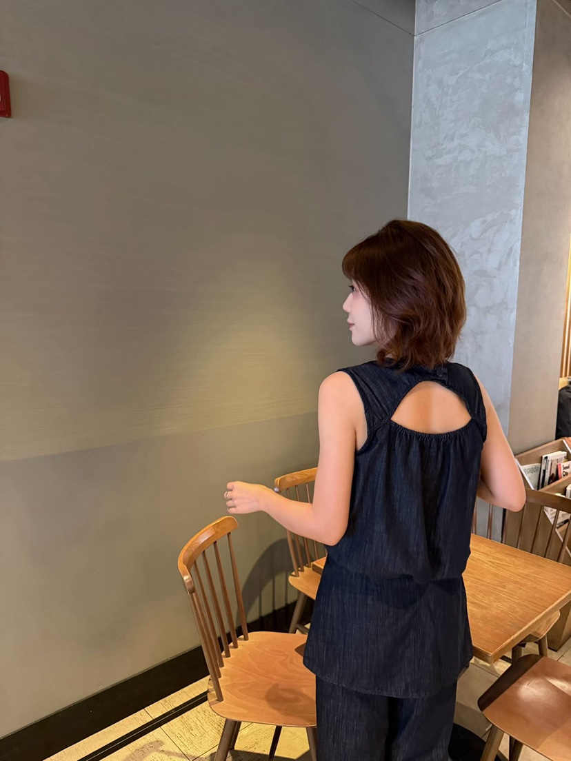 ONDO-P東大門實拍韓國女士新品26夏季職業吊帶背心水洗條紋ONDO-P吊帶/背心