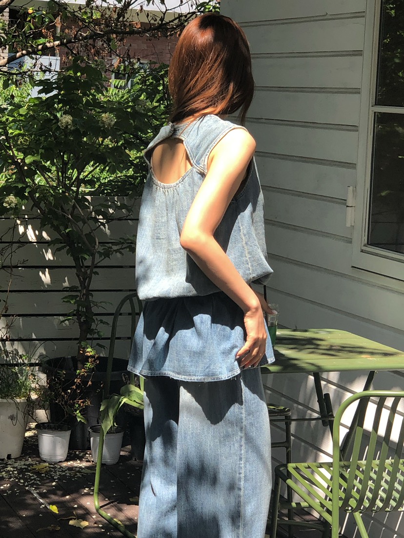 ONDO-P東大門實拍韓國女士新品26夏季職業吊帶背心水洗條紋ONDO-P吊帶/背心