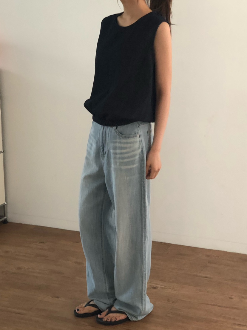 ONDO-P東大門實拍韓國女士新品26夏季職業吊帶背心水洗條紋ONDO-P吊帶/背心