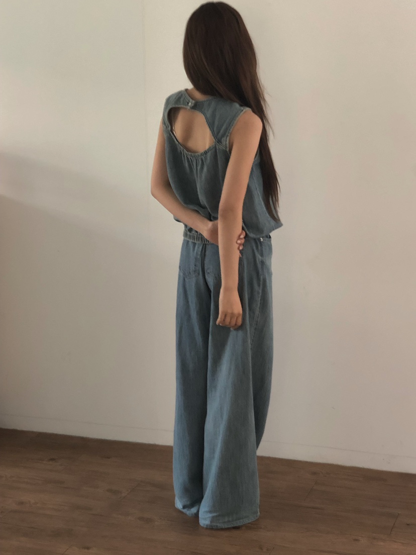 ONDO-P東大門實拍韓國女士新品26夏季職業吊帶背心水洗條紋ONDO-P吊帶/背心