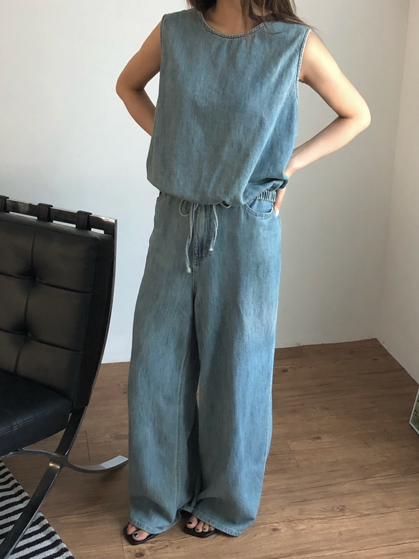 ONDO-P東大門實拍韓國女士新品26夏季職業吊帶背心水洗條紋ONDO-P吊帶/背心