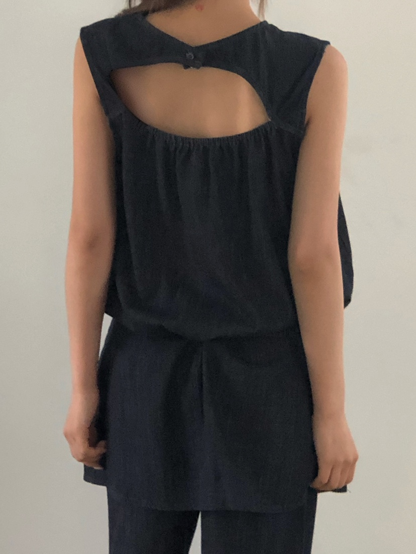 ONDO-P東大門實拍韓國女士新品26夏季職業吊帶背心水洗條紋ONDO-P吊帶/背心