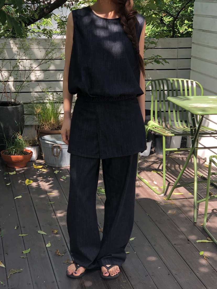 ONDO-P東大門實拍韓國女士新品26夏季職業吊帶背心水洗條紋ONDO-P吊帶/背心