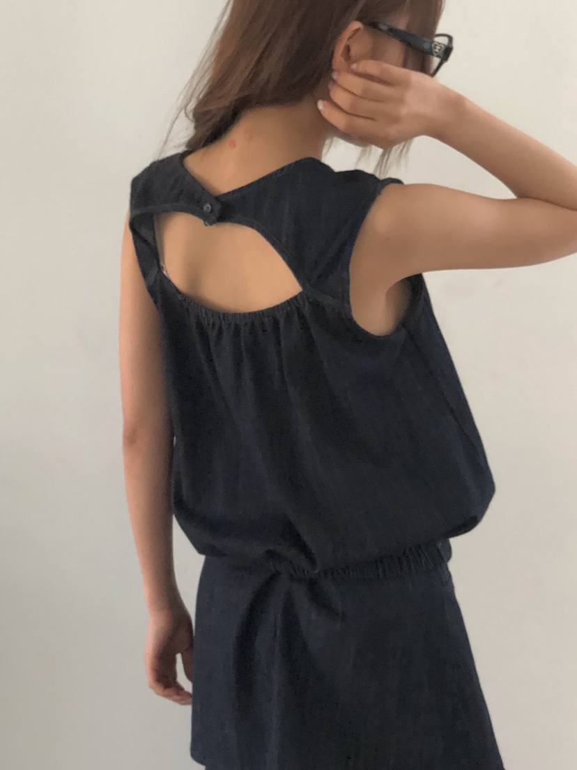 ONDO-P東大門實拍韓國女士新品26夏季職業吊帶背心水洗條紋ONDO-P吊帶/背心
