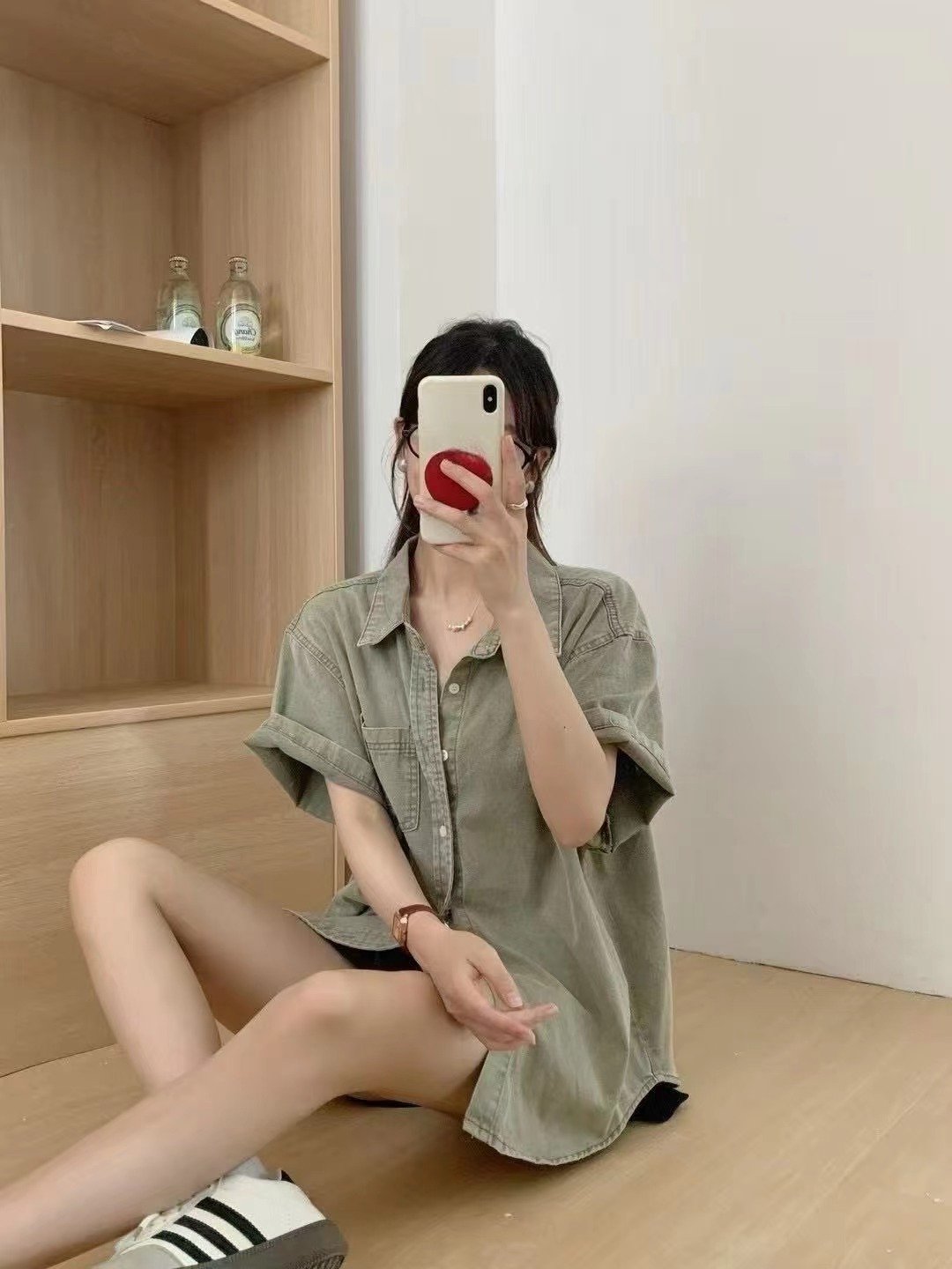 MELLDE韓國直郵實拍女裝新款26夏季人氣職業推薦襯衫蕾絲衫SMELLDE襯衫/蕾絲衫