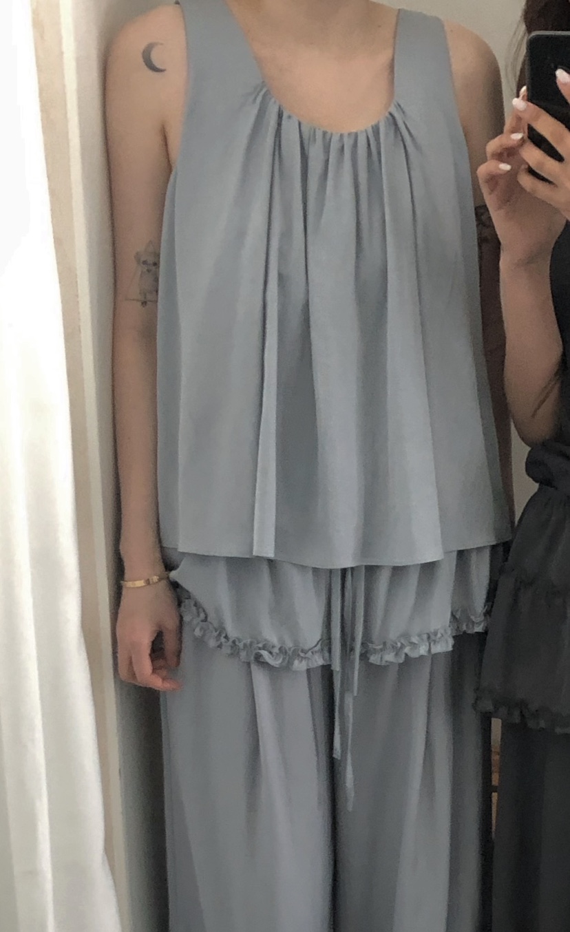 ONDO-P韓國直郵女士新品26春夏人氣休閑吊帶背心褶皺無袖ONDO-P吊帶/背心圖色3