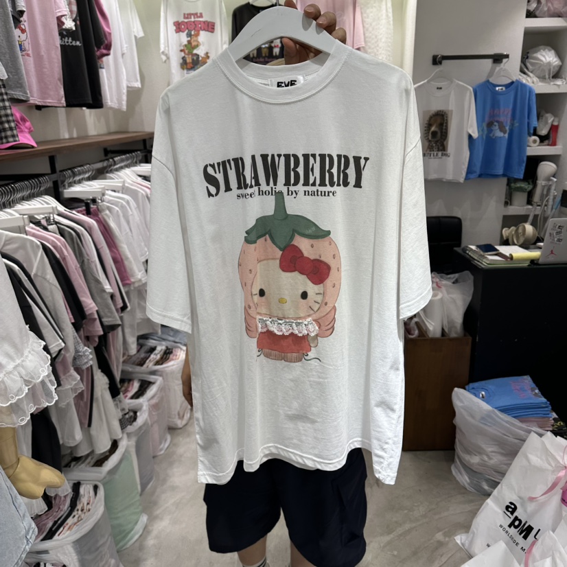 EVE韓國直郵女士新品時尚休閑人氣熱賣推薦26夏季26春夏T恤EVET恤圖色2