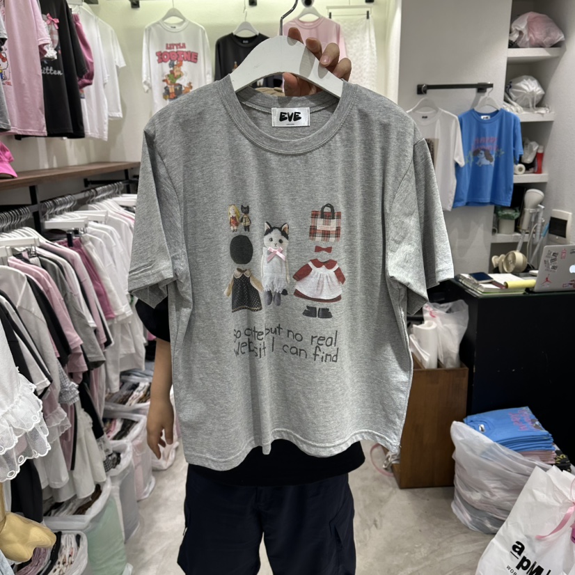 EVE韓國代購女裝新款人氣休閑26春夏職業26夏季熱賣推薦T恤EVET恤圖色3