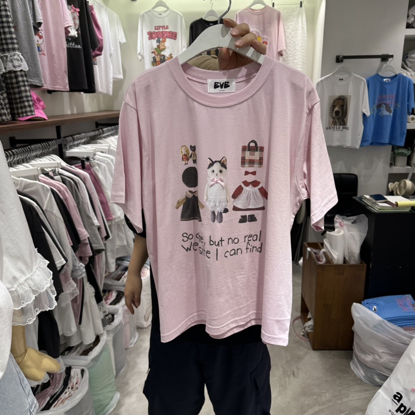 EVE韓國代購女裝新款人氣休閑26春夏職業26夏季熱賣推薦T恤EVET恤圖色4