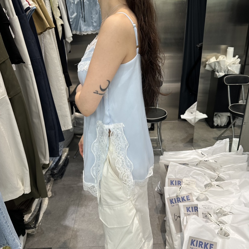 KIRKE韓國代購女士新款推薦26春夏26夏季吊帶背心蕾絲無袖KIRKE吊帶/背心