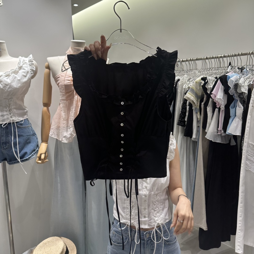 BAIE.38東大門實拍韓國女裝新品推薦休閑熱賣吊帶背心孔眼LBAIE.38吊帶/背心圖色3