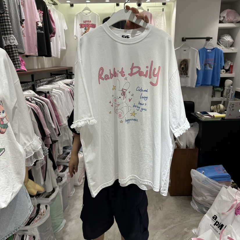 EVE韓國代購女士新款人氣職業熱賣休閑26夏季26春夏推薦T恤EVET恤圖色1