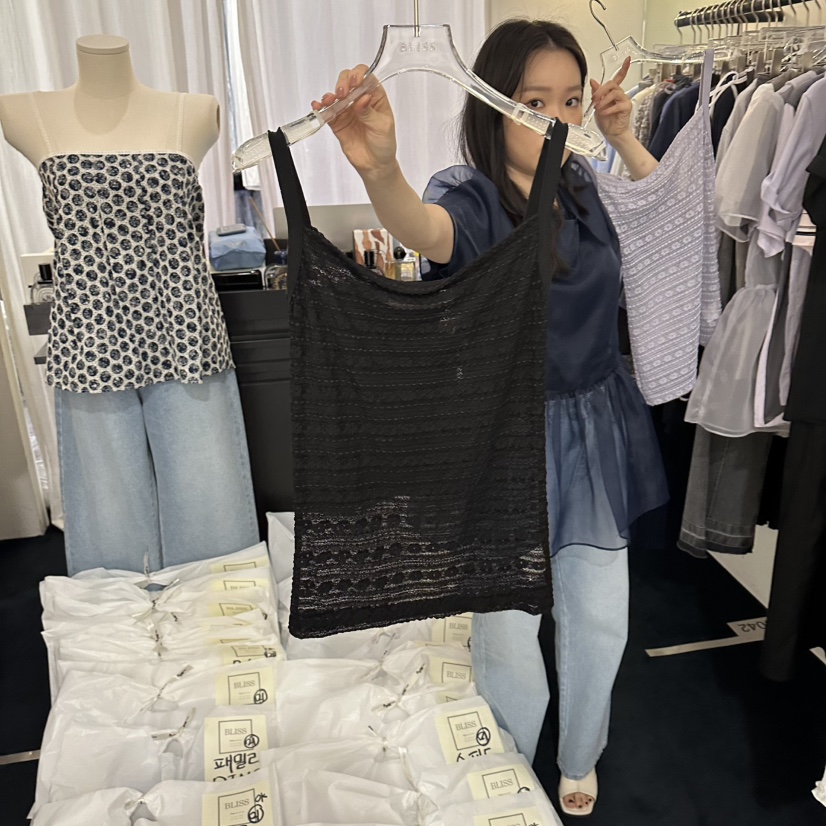 BLISS韓國代購女裝新款26春夏人氣職業26夏季休閑吊帶背心BLISS吊帶/背心圖色3