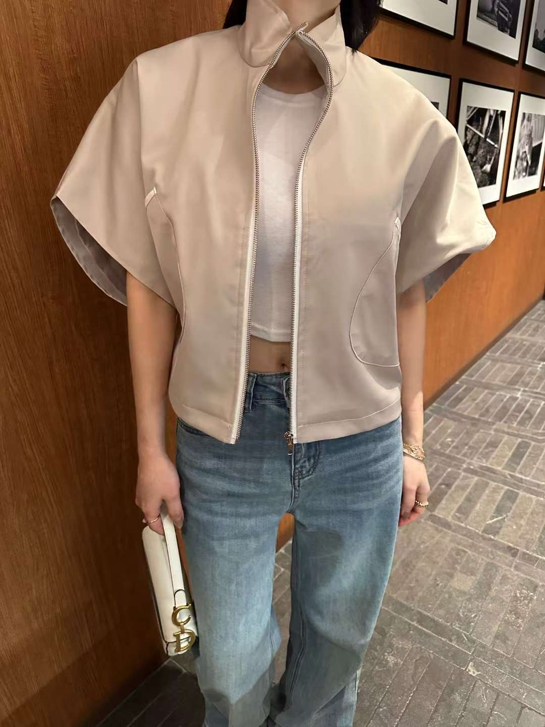 blinque韓國直郵實拍女裝新款熱賣人氣休閑時尚夾克不含內搭blinque夾克圖色1