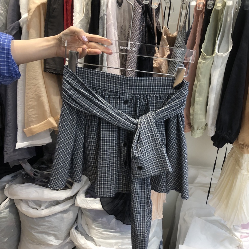 RIVEROOM韓國東大門直郵女士新品26春夏人氣休閑熱賣短裙RIVEROOM短裙圖色2