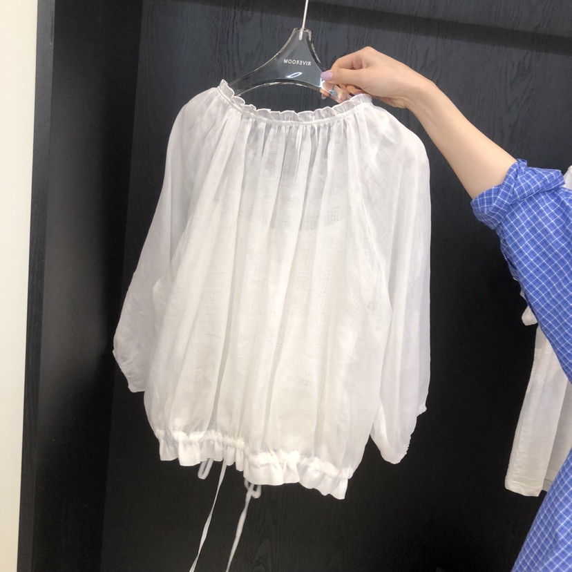 RIVEROOM韓國代購女裝新款職業26春夏時尚26夏季襯衫蕾絲衫RIVEROOM襯衫/蕾絲衫