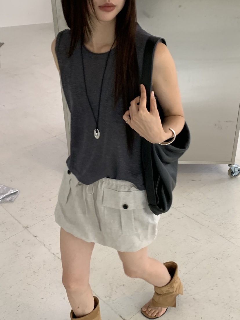 RIVER RAIN東大門實拍韓國女裝新品人氣推薦熱賣吊帶背心RIVER RAIN吊帶/背心