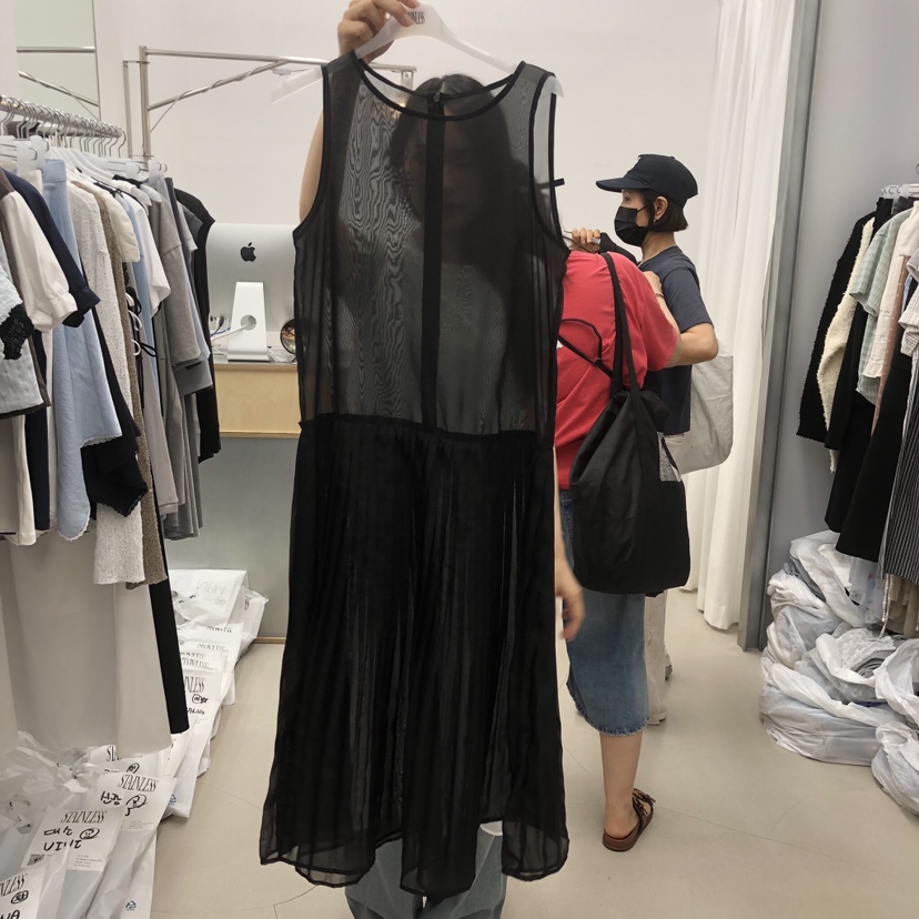 STAINLESS韓國代購女士新款時尚休閑推薦職業26春夏連衣裙褶裥STAINLESS連衣裙圖色2