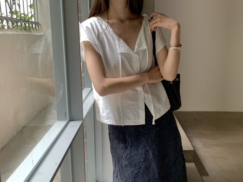 B_GARDER韓國東大門代購女士新款時尚26夏季26春夏襯衫蕾絲衫B.GARDER襯衫/蕾絲衫