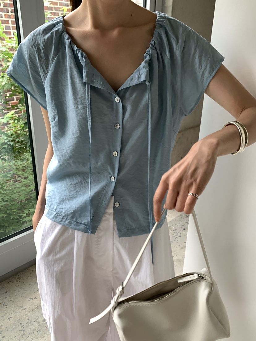 B_GARDER韓國東大門代購女士新款時尚26夏季26春夏襯衫蕾絲衫B.GARDER襯衫/蕾絲衫圖色2