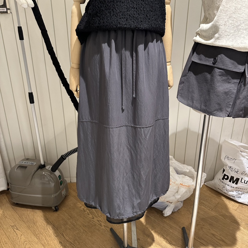 GRADE韓國東大門代購女士新品26夏季時尚職業推薦休閑長裙SGRADE長裙圖色2