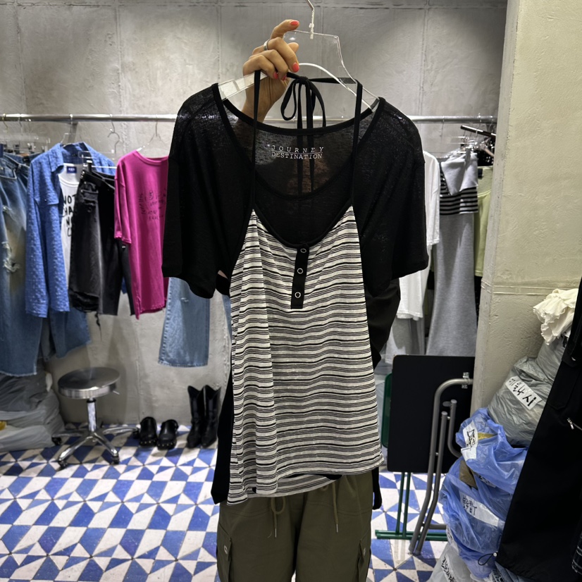 AMOUR韓國東大門代購女士新款休閑熱賣職業吊帶背心不含內搭AMOUR吊帶/背心圖色2